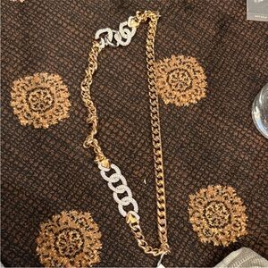 Swarovski Gold and Silver Chain Necklace